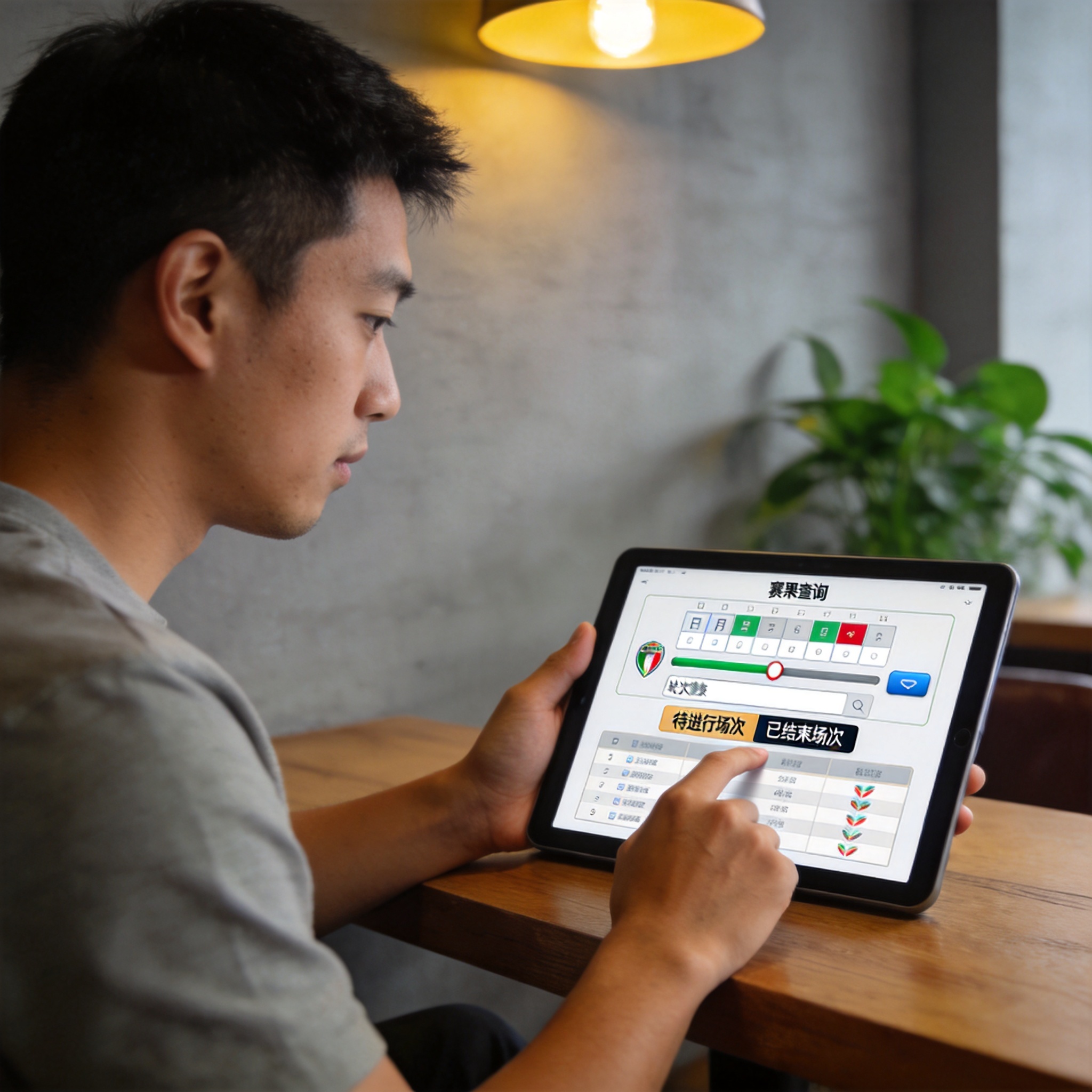赛程与赛果查询模块示意图，说明按日期与轮次浏览赛程的方式